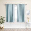 52 x 63 inch Solid Light Blue Thermal Blackout Curtain Panels - Set of 2