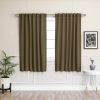 52 x 72 inch Solid Olive Green Thermal Blackout Curtain Panels - Set of 2