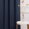 52 x 63 inch Solid Navy Blue Thermal Blackout Curtain Panels - Set of 2