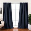 52 x 108 inch Solid Navy Blue Thermal Blackout Curtain Panels - Set of 2