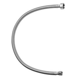 Faucet Hose Connector, 24-Inch Length, 3/8 Inch Comp x 1/2 Inch FIP 2-Pack Braided Stainless Steel Faucet Supply Line