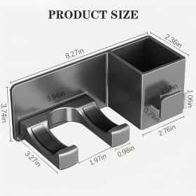 Hair Dryer Holder Wall Mounted, Blow Dryer Holder for Salon, Bedroom, Bathroom Storage