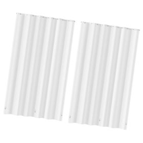 Shower Curtain Liner, 8G Heavy-Duty PEVA Shower Liner, 2-Pack Waterproof Plastic Liners with 3 Magnets and 12 Rust-Resistant Metal Grommet
