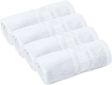 100% Cotton Washcloths for Bathroom, 4-Piece 12x12 in Wash Cloth Set, Turkish Small Hand Towels, Soft Rags for Face and Body