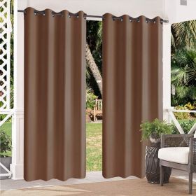 50inch*108inch Luxury Outdoor Woolen Curtains with Straps, High-End Blackout Curtains for Living and Bedrooms, Thick and Warm, Home Decor (size: 50inch*108inch brown)